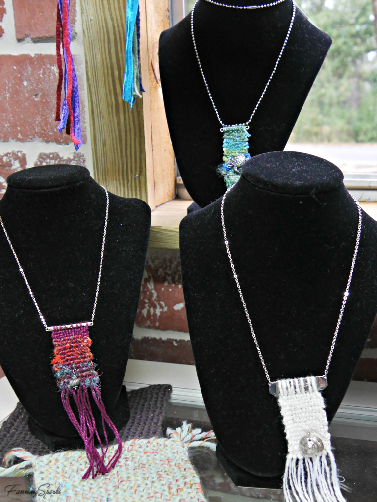 Hand-woven statement necklaces at Clara's Loom @FanningSparks