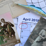 Vintage April 1st postcards with fish pen and net. @FanningSparks