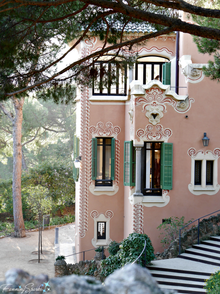 Modernista movement (Art Nouveau) Gaudi House-Museum at Park Guell in Barcelona Spain @FanningSparks