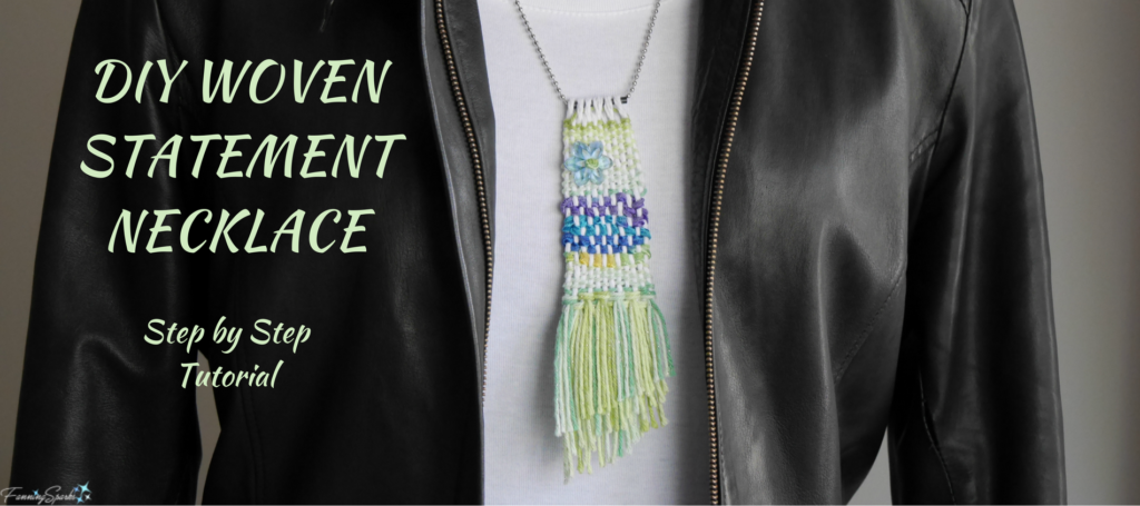 DIY Woven Statement Necklace tutorial @FanningSparks