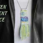DIY Woven Statement Necklace tutorial @FanningSparks