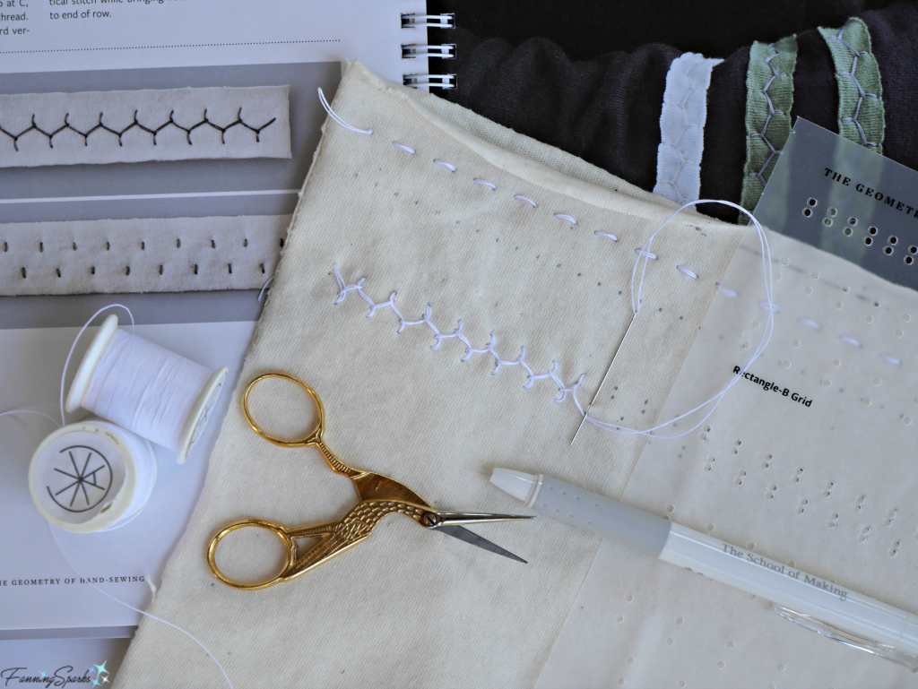 Learning the Cretan Stitch at The School of Making. @FanningSparks