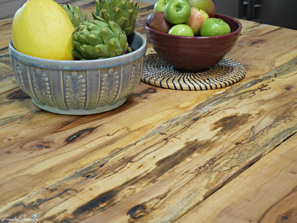 Showstopper countertops are made from local pecan wood. @FanningSparks