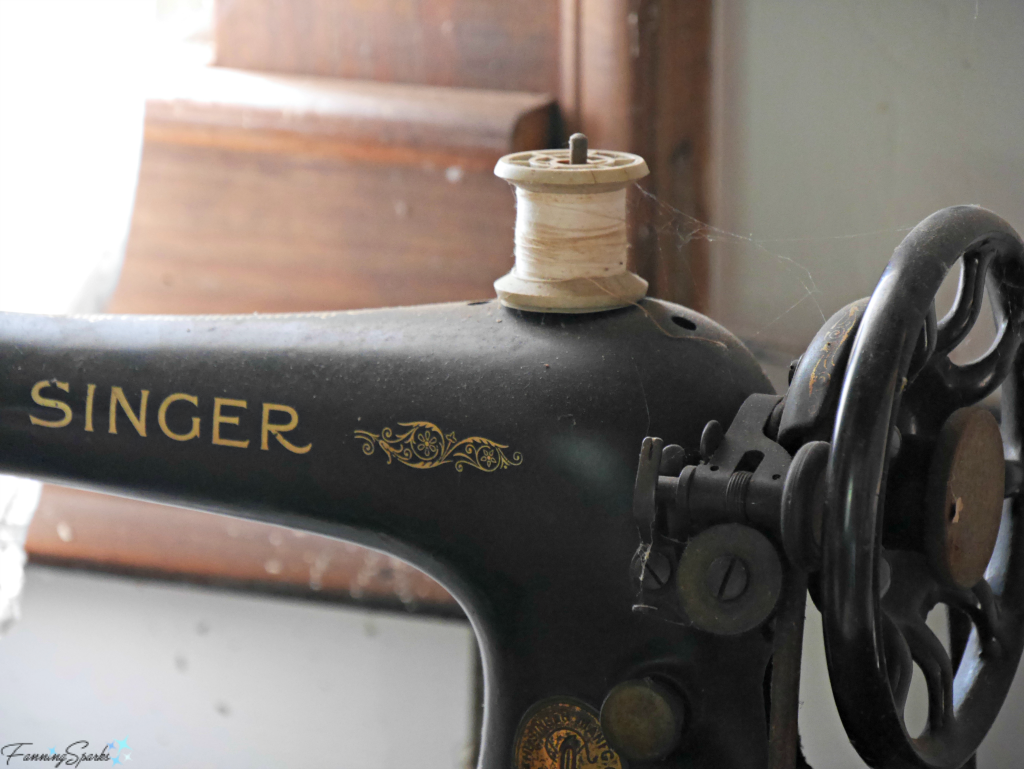 Authentic Singer sewing machine staged for action. @FanningSparks