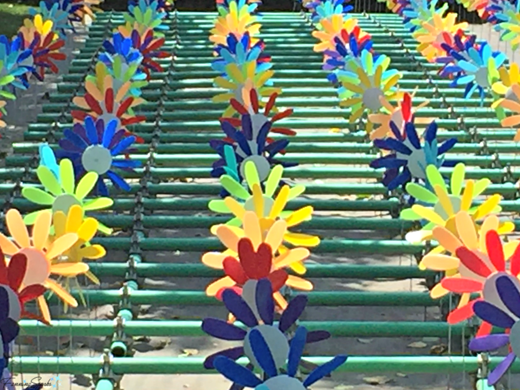 Joyful pinwheels spinning at Cornerstone Gardens in Sonoma California @FanningSparks