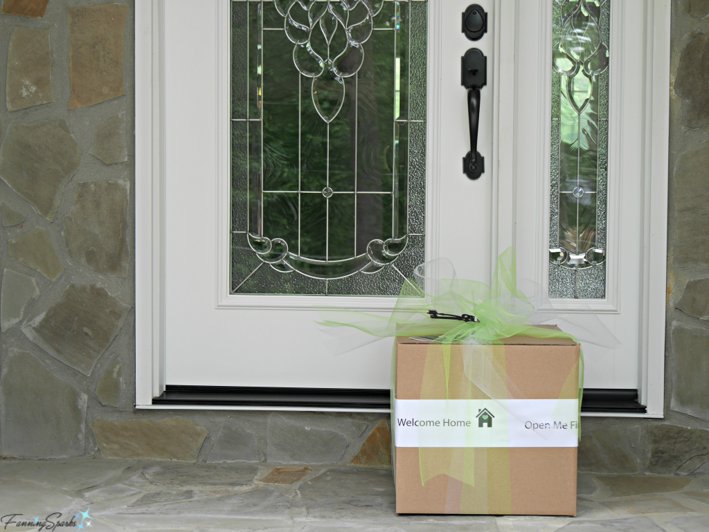 Open Me First Welcome Home move in package awaits recipients on their doorstep. @FanningSparks