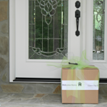 Open Me First Welcome Home move in package awaits recipients on their doorstep. @FanningSparks