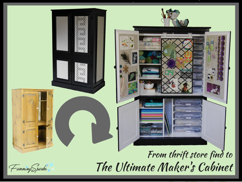 From thrift store find to Ultimate Maker's Cabinet. @FanningSparks