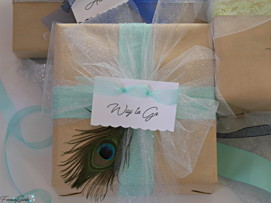 Pretty gift wrapping with Way To Go note. @FanningSparks