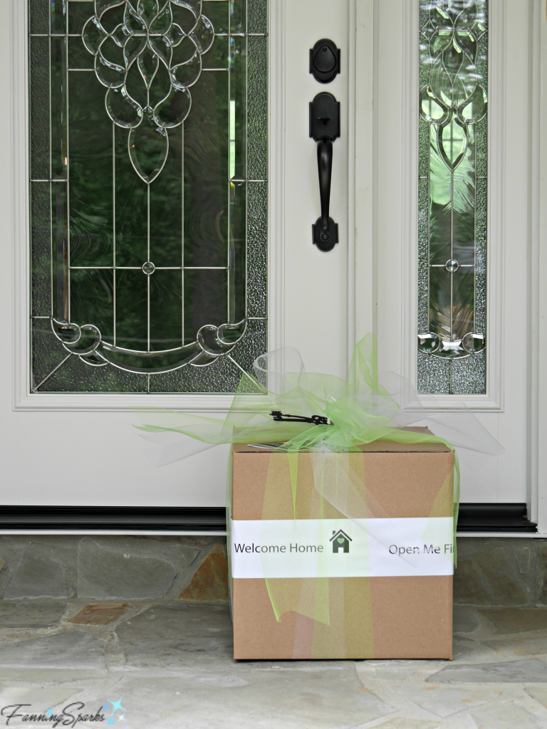 Welcome Home Open Me First package awaits recipients on their new doorstep. @FanningSparks