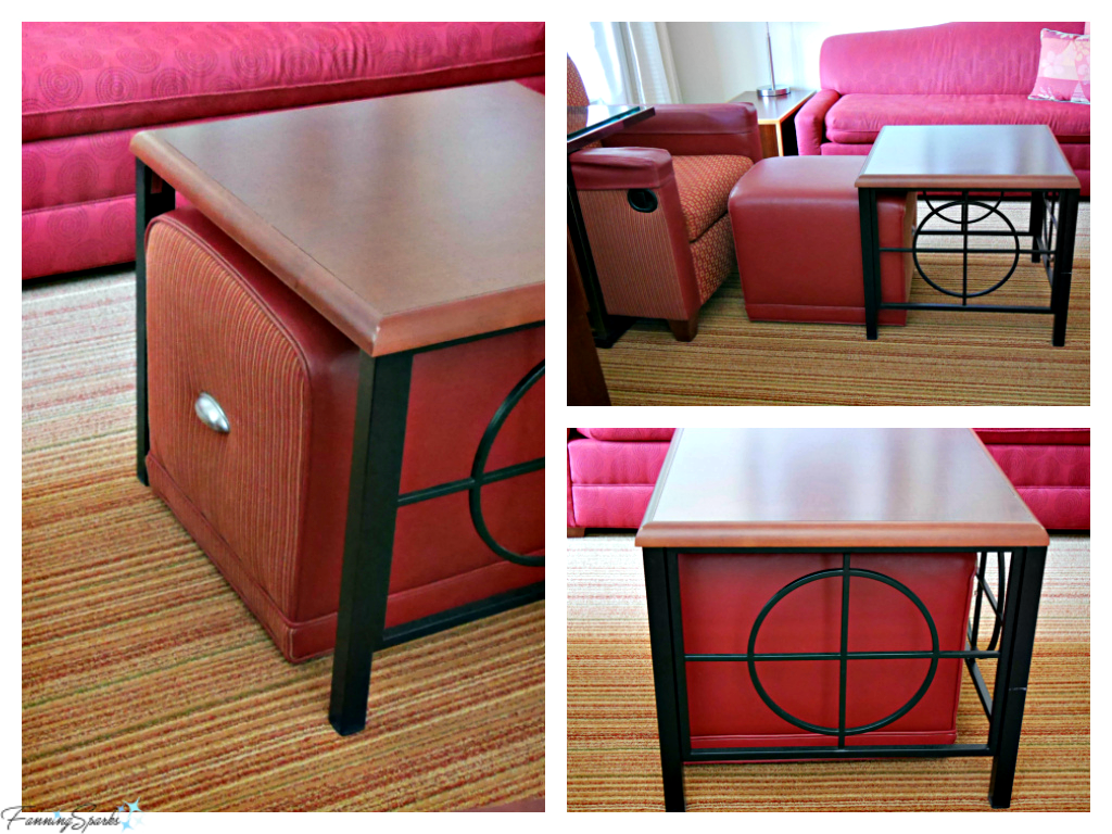 Integrated ottoman and coffee table at Residence Inn in Florence Alabama. @FanningSparks