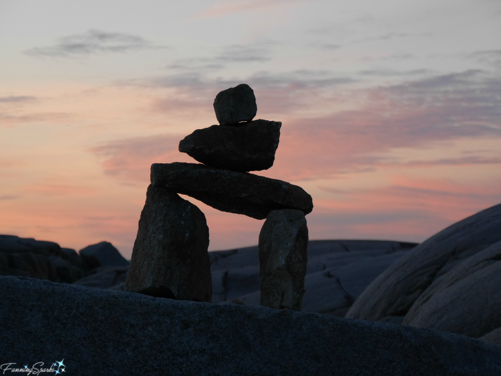 Inukshuk during magic hour at Peggy's Cove. @FanningSparks