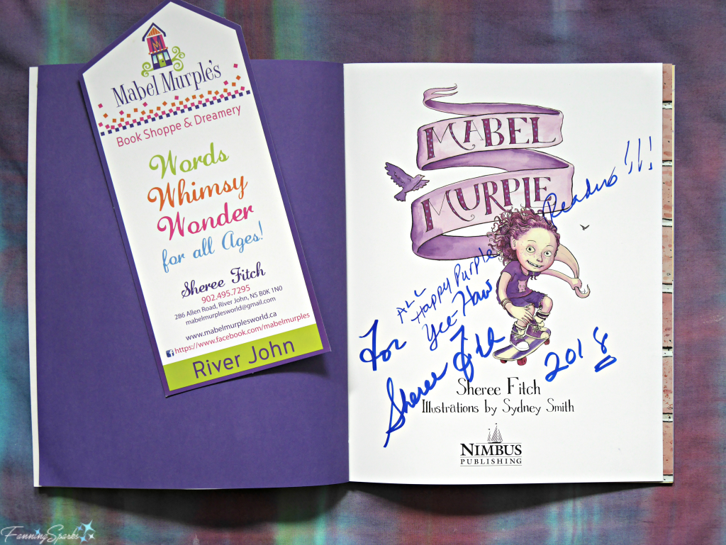 Copy of Mabel Murple Autographed by Author Sheree Fitch. @FanningSparks