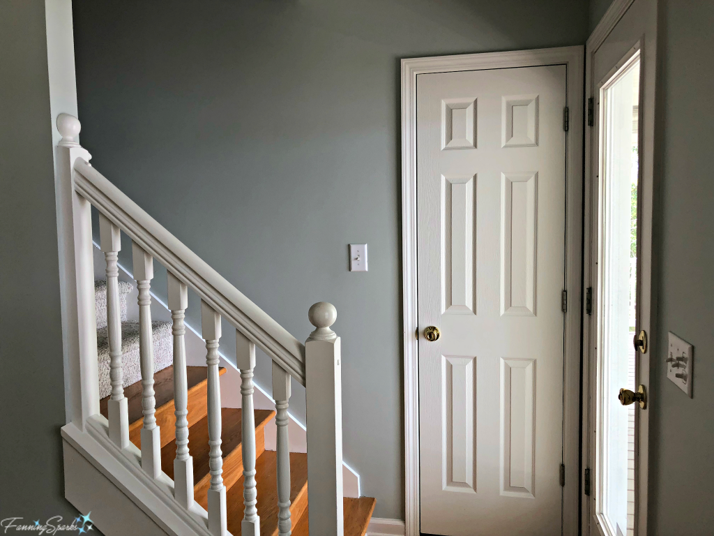 Stairs off living room lead to second floor. @FanningSparks