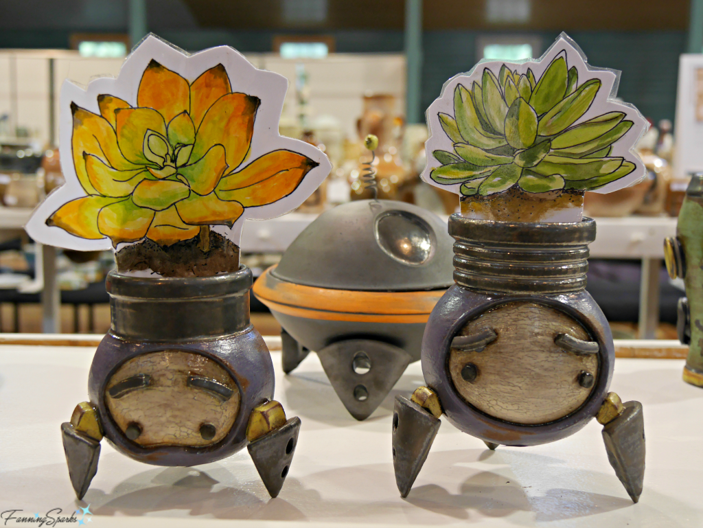 Plant Pots by Michael Klapthor at Perspectives Georgia Pottery Invitational 2018. @FanningSparks