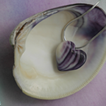 Heart Pendant Carved from Quahog Shell I Purchased at Wildabout Wampum. @FanningSparks
