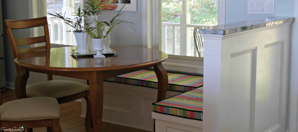 New Banquette and Pony Wall Combination. @FanningSparks