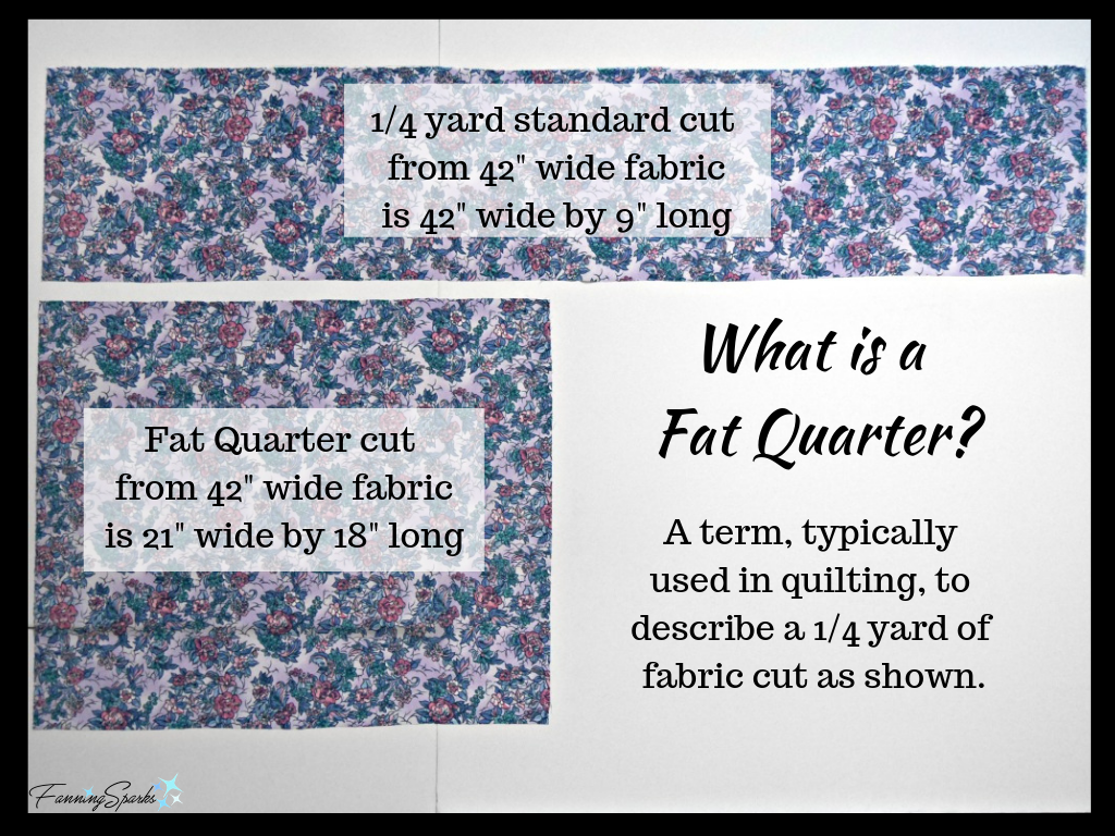 What is a Fat Quarter? Explanation. @FanningSparks