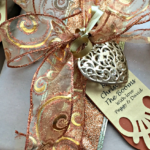 Tips to Jazz Up Your Gift Wrapping - Gold Heart and Copper Ribbons. @FanningSparks