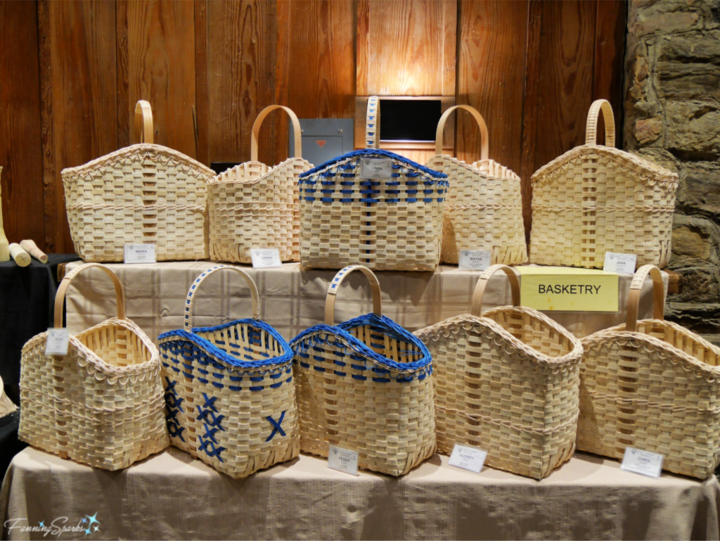 Basketry Class Display at Student Exhibit.  @FanningSparks