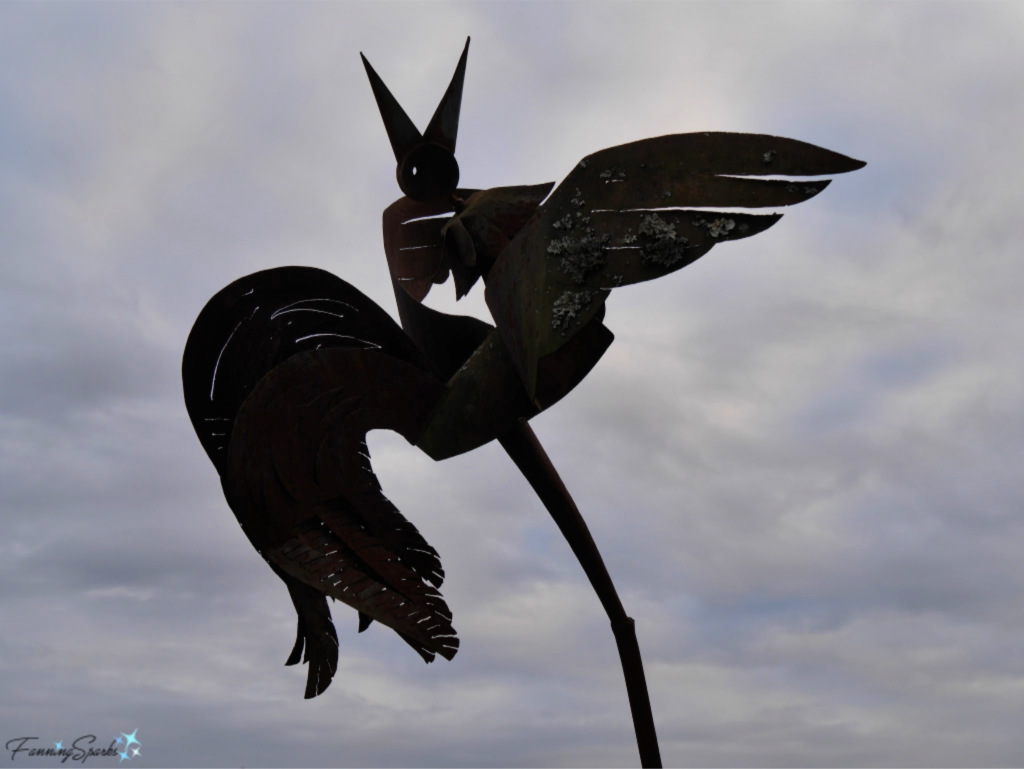 Metal Rooster Sculpture at John C Campbell Folk School.   @FanningSparks