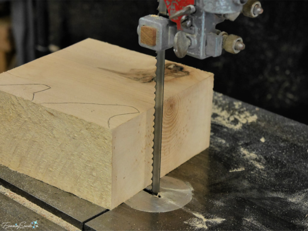 Using a Band Saw to Cut the Carving Blank.   @FanningSparks