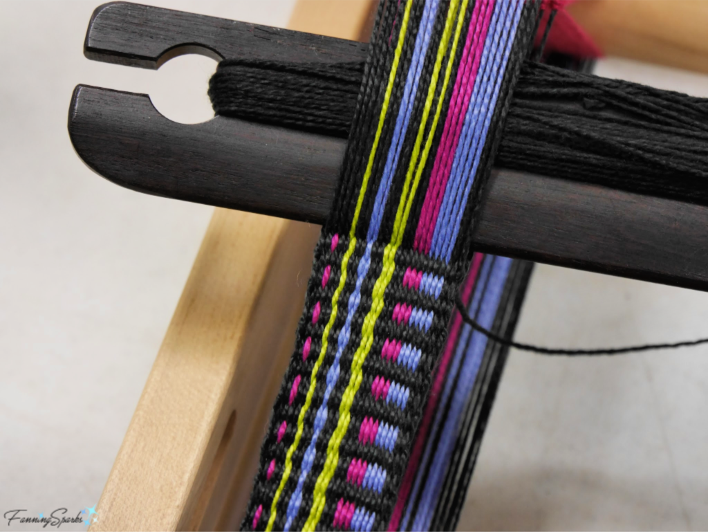 Making a Strap in the Inkle Weaving class at John C Campbell Folk School. @FanningSparks