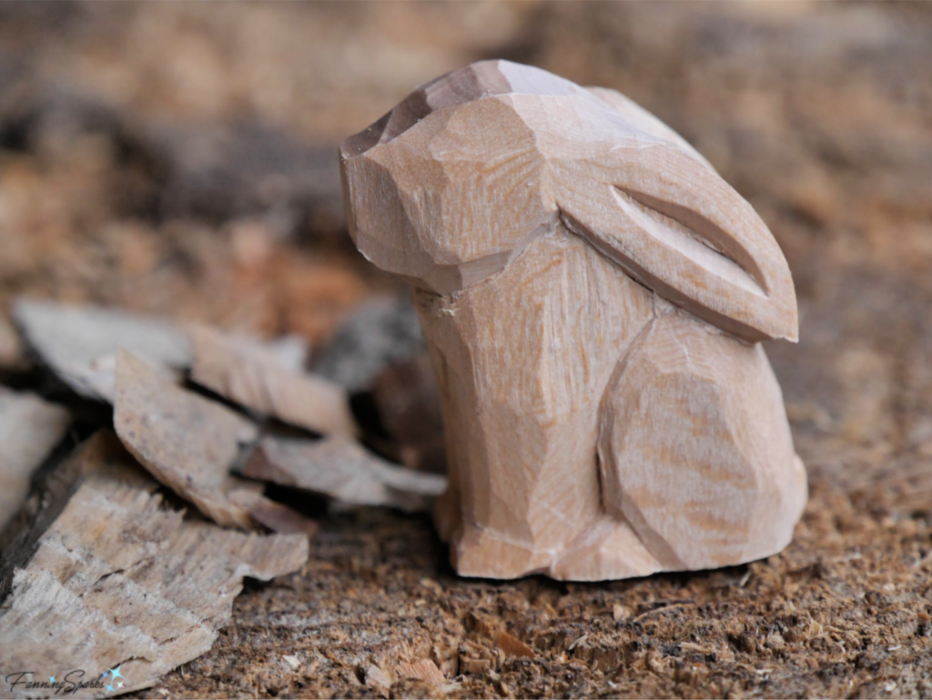 Hand Carved Rabbit in Progress. @FanningSparks