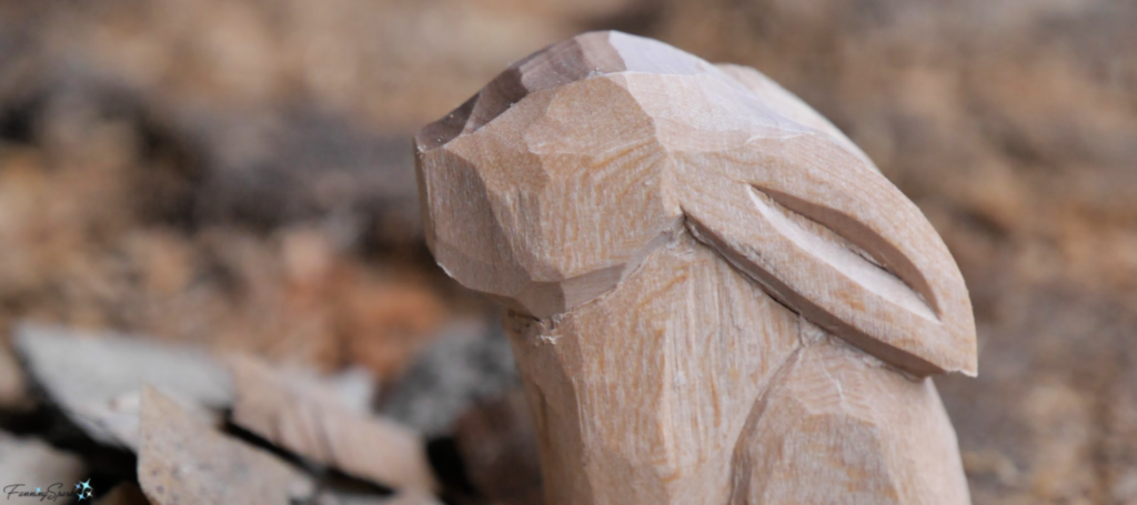 Hand Carved Rabbit in Progress by Richard Carter. @FanningSparks