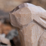 Hand Carved Rabbit in Progress by Richard Carter. @FanningSparks