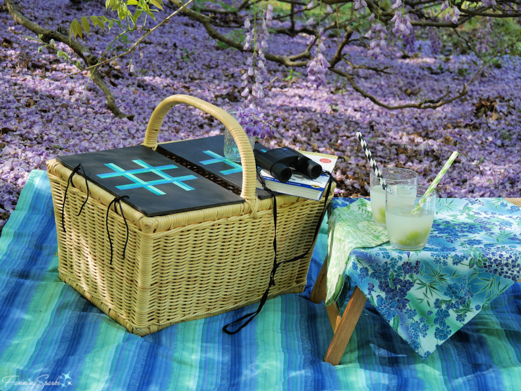 Generously Sized Picnic Basket Also Serves as Table. @FanningSparks