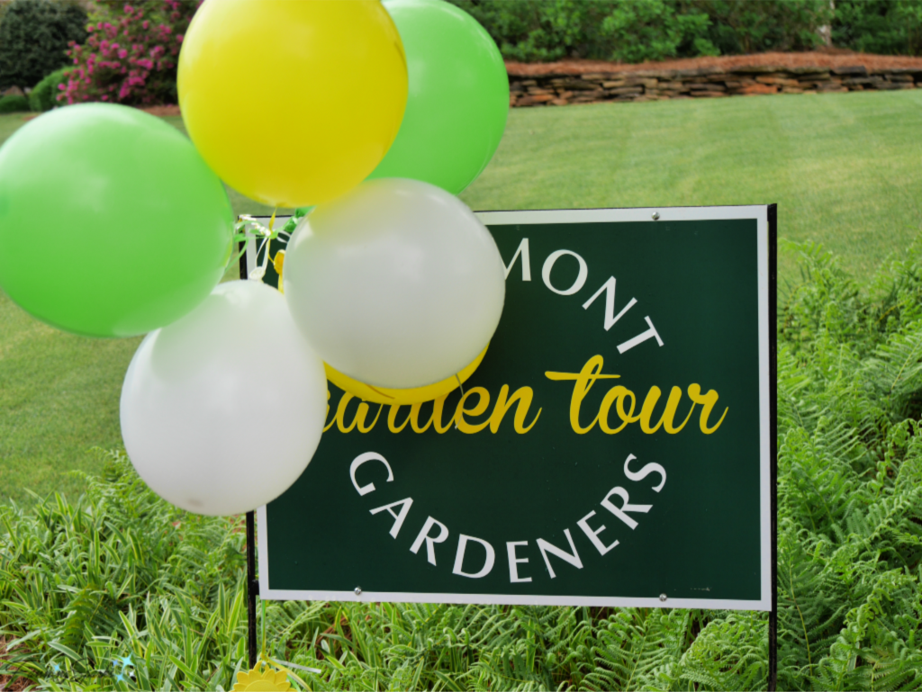 Piedmont Gardeners Garden Tour Sign.   @FanningSparks