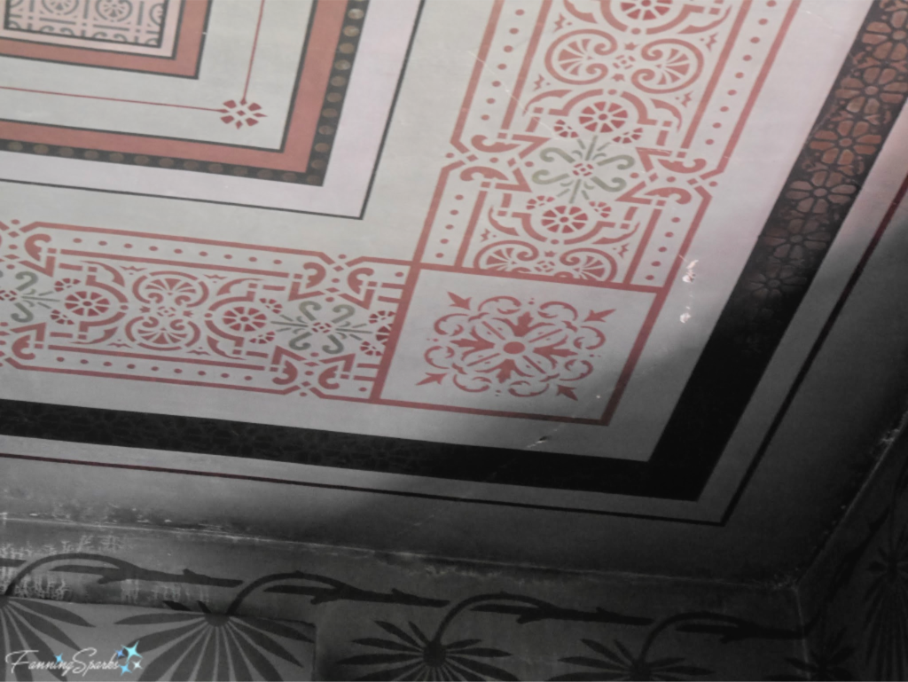 Stenciled Ceiling in Library at the Foster-Thomason-Miller House in Madison Georgia.   @FanningSparks