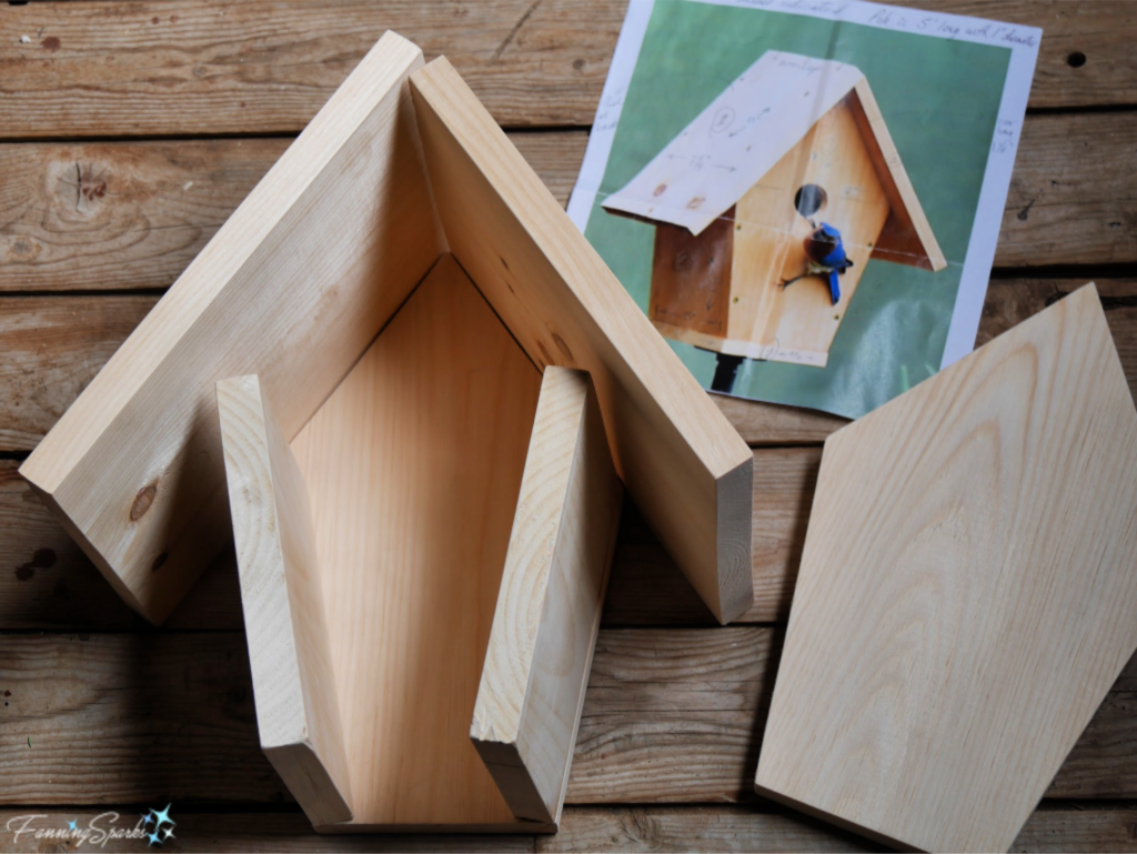 Test Fit the Parts for DIY Bluebird-Approved Birdhouse. Tutorial at FanningSparks. @FanningSparks