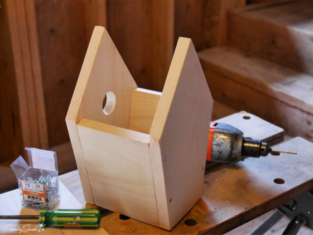 Basic Box Ready for DIY Bluebird-Approved Birdhouse.  Tutorial at FanningSparks.   @FanningSparks