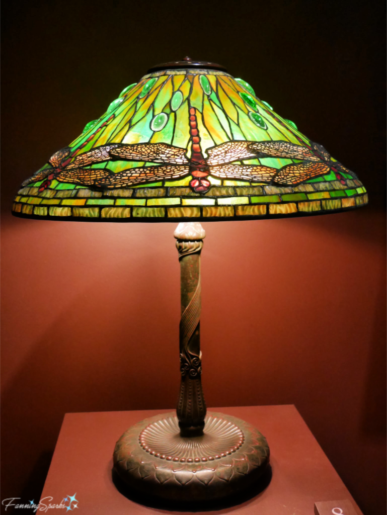 Tiffany Stained Glass Lamp: Dragonfly and Water Designed by Clara Driscoll.   @FanningSparks