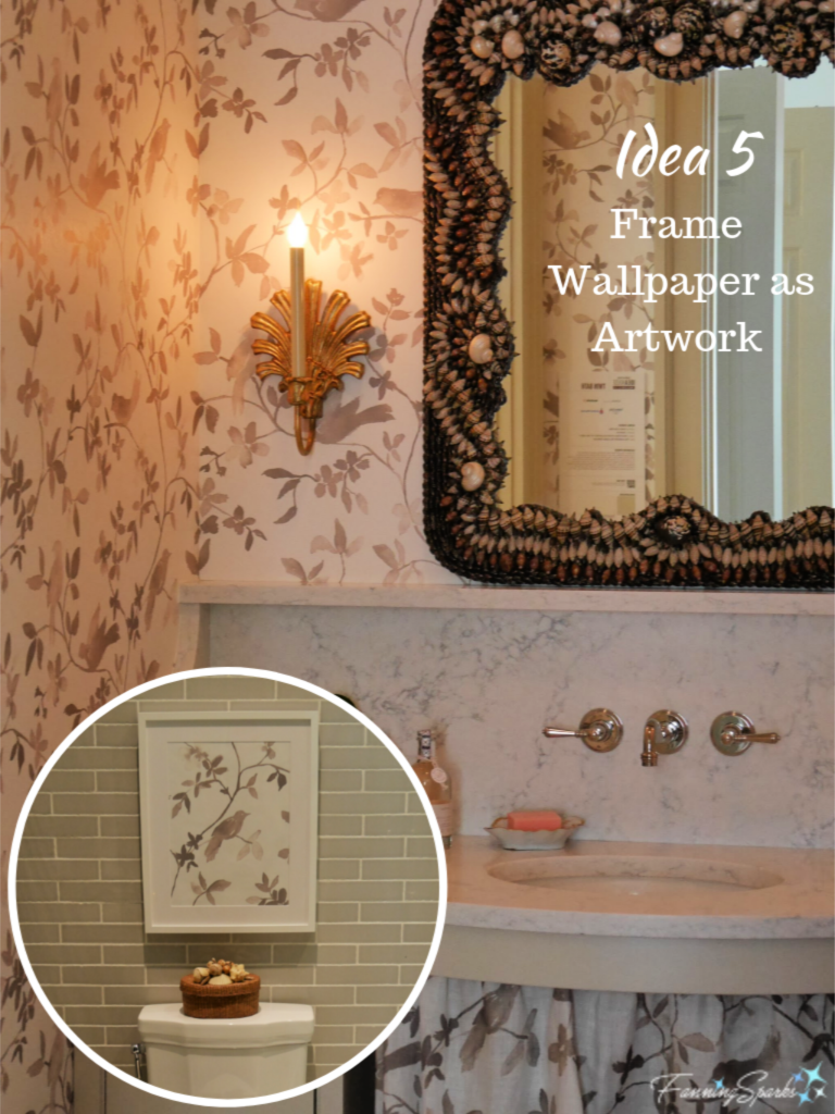 Idea 5 from the Southern Living Idea House - Frame Wallpaper as Artwork. @FanningSparks