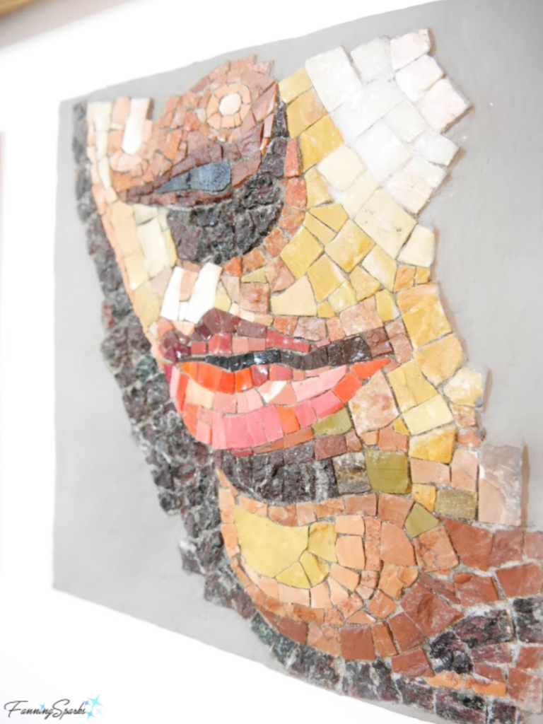 Sample Mosaic of Lips from Studio Cassio in Rome Italy.   @FanningSparks