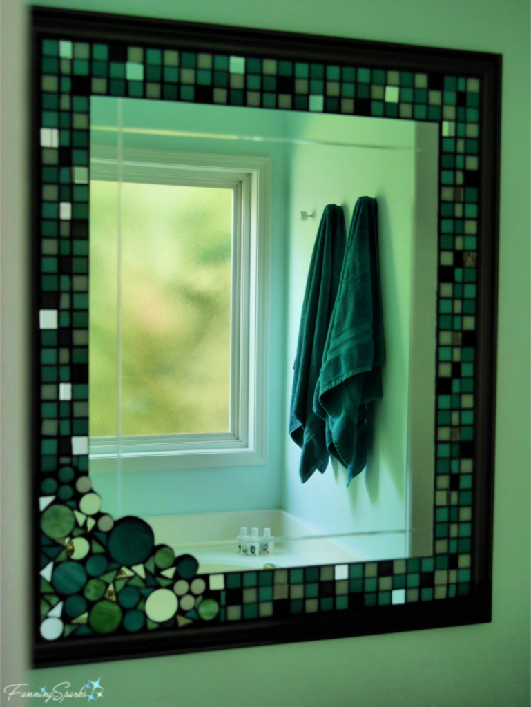 Custom Made Mosaic Mirror for Master Bath by FanningSparks. @FanningSparks