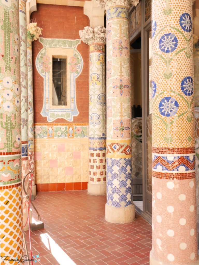 Palau de la Musica Trencadis Pillars.   @FanningSparks