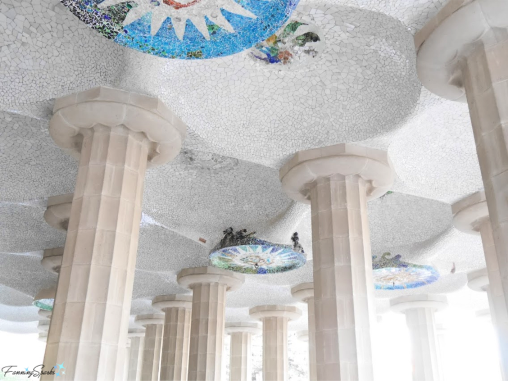 Park Guell Hypostyle Room Columns and Ceiling.   @FanningSparks