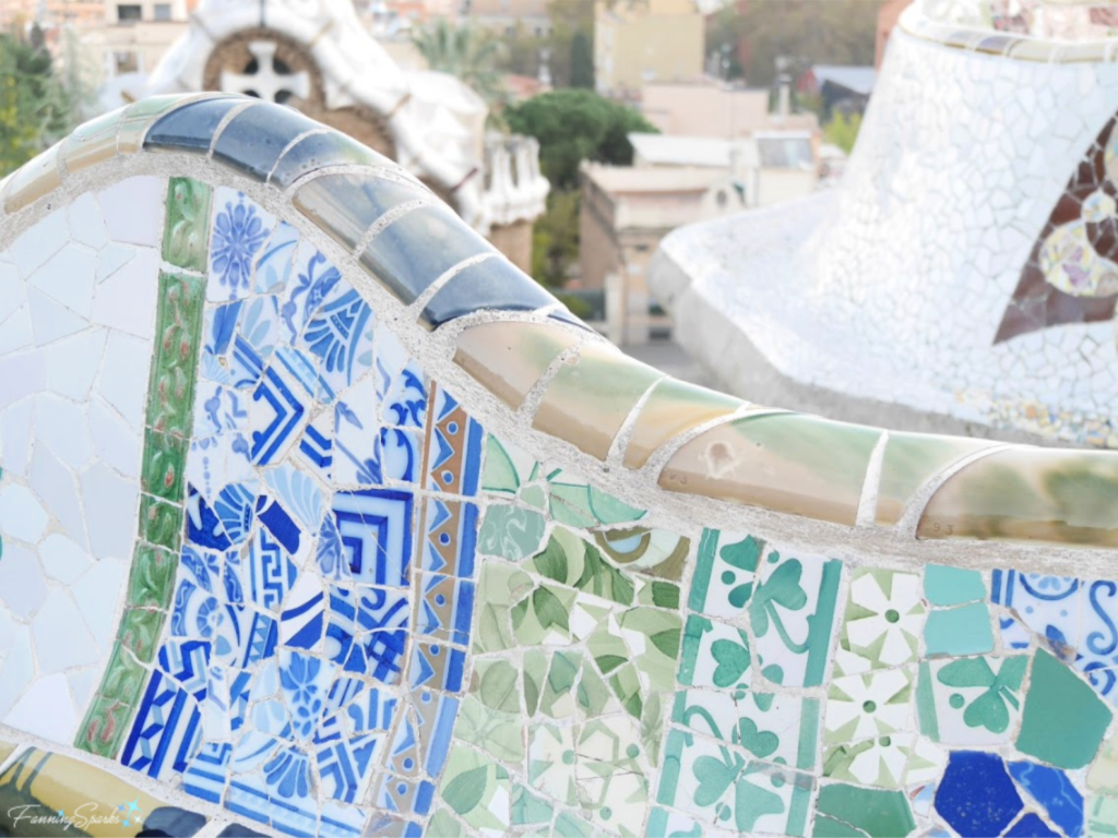 Park Guell Serpentine Bench with Beautiful Trencadis. @FanningSparks