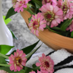 Arranging Zinnia Blooms. @FanningSparks