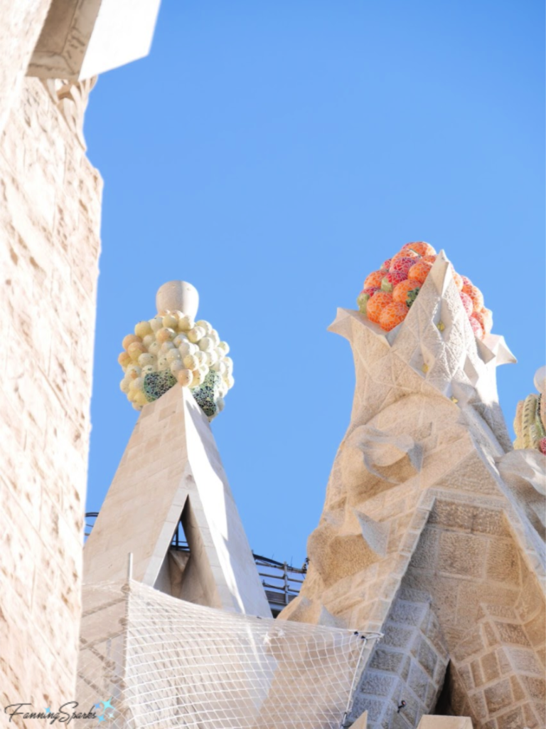 Sagrada Família Trencadis Atop Towers.   @FanningSparks