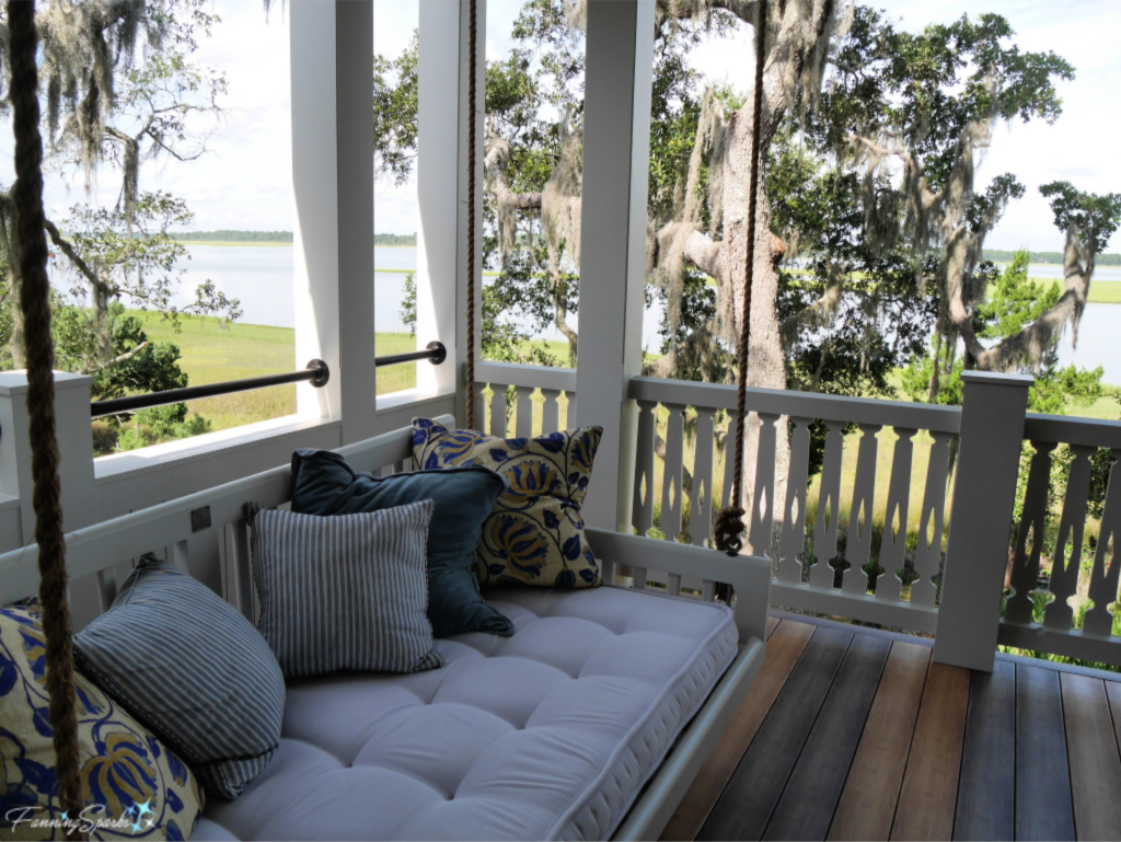 Upstairs Swinging Porch at Southern Living Idea House 2019.   @FanningSparks