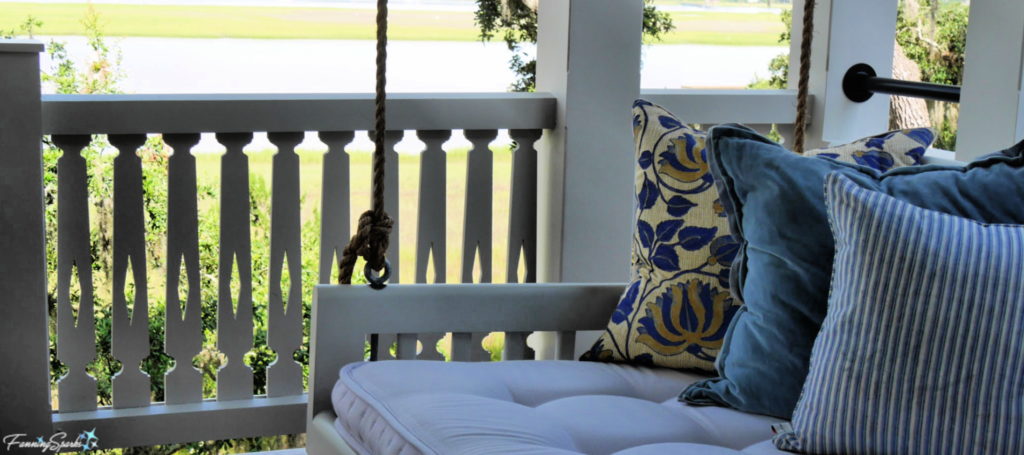 Swinging Porch at Southern Living Idea House 2019. @FanningSparks