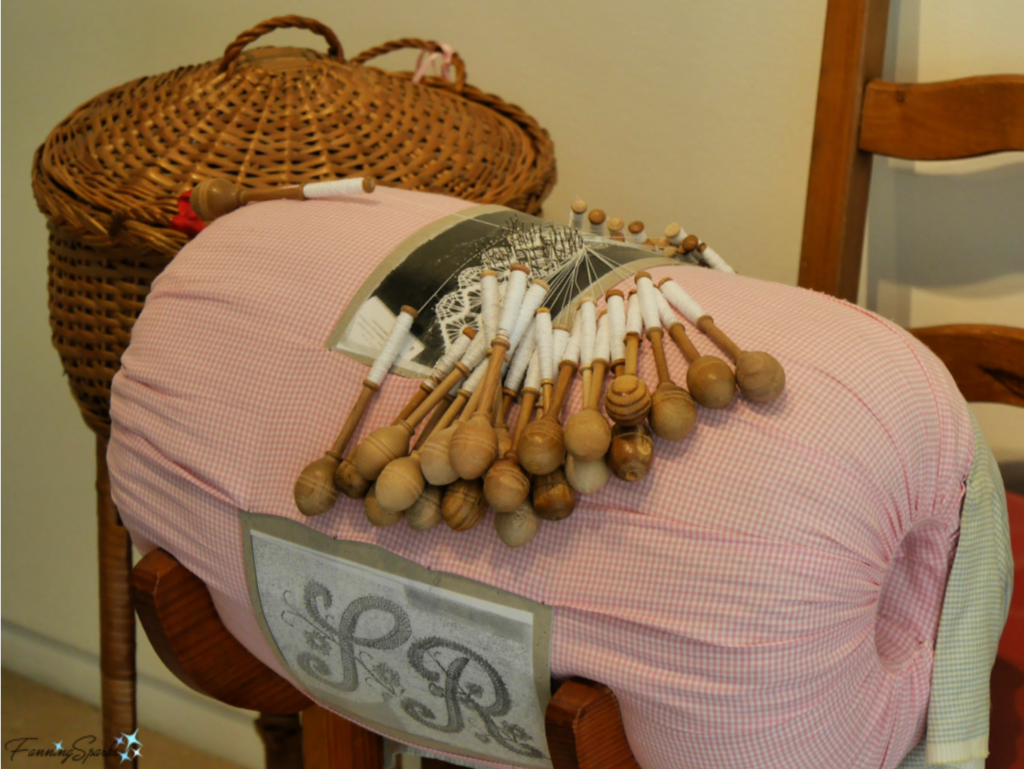 Lacemaker's Setup at Museu das Rendas de Bilros in Vila do Conde, Portugal. @FanningSparks