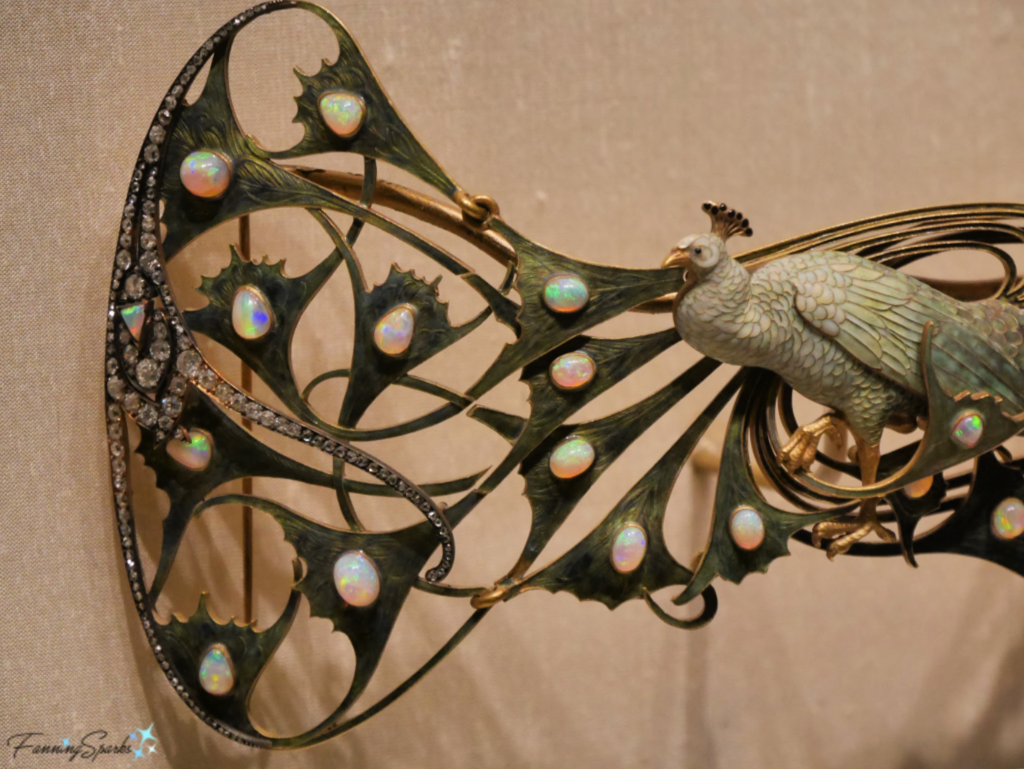 Peacock Pectoral by René Lalique.  Viewed at Calouste Gulbenkian Museum in Lisbon.  @FanningSparks