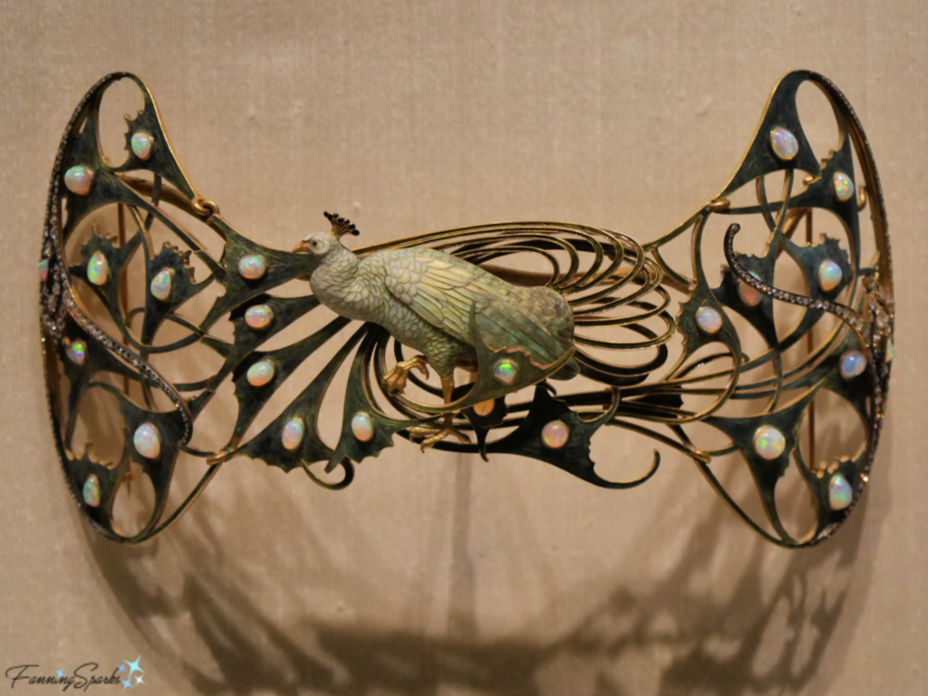 Peacock Pectoral by René Lalique.  Viewed at Calouste Gulbenkian Museum in Lisbon.  @FanningSparks