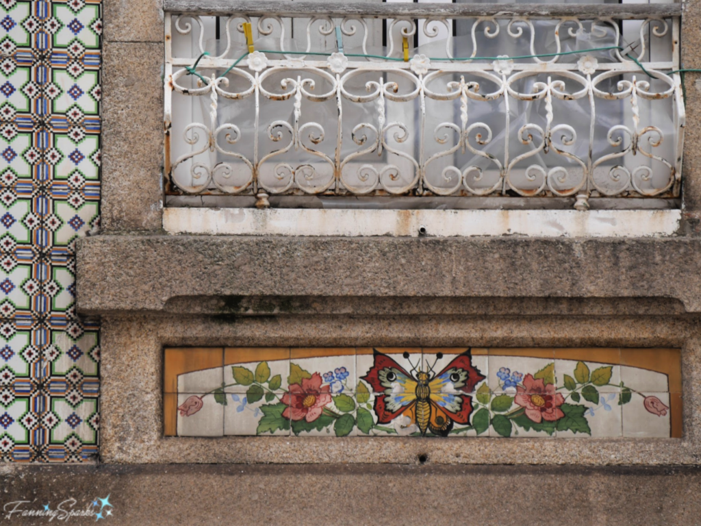 Portuguese Tiles/ Azulejos on a Facade in Porto.   @FanningSparks